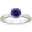 18KW Sapphire Twisted Vine Solitaire Ring, smalltop view