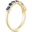 18K Yellow Gold Olivetta Sapphire and Diamond Ring, smallside view