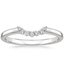 18K White Gold Crescent Diamond Ring, smalltop view