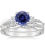 18KW Sapphire Three Stone Petite Twisted Vine Diamond Bridal Set (1/2 ct. tw.), smalltop view