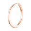 14K Rose Gold Petite Curved Wedding Ring, smallside view