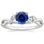 18KW Sapphire Willow Diamond Ring (1/8 ct. tw.), smalltop view