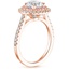 14K Rose Gold Soleil Diamond Ring with Pink Lab Diamond Accents (1/2 ct. tw.), smallside view