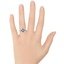 The Lizette Ring, smallzoomed in top view on a hand