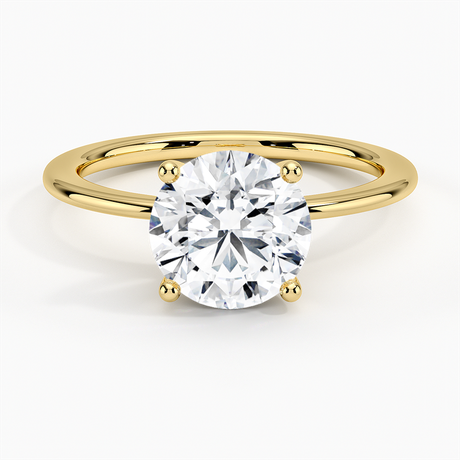 The Golden Thread Solitaire - Thin Engagement Ring