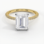 Yellow Gold Moissanite Ballad Diamond Ring (1/8 ct. tw.)