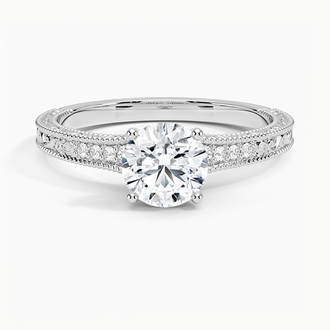 Luxe Hudson Engraved Diamond Ring - Brilliant Earth