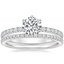 Platinum Poppy Diamond Ring (1/6 ct. tw.) with Luxe Ballad Diamond Ring (1/4 ct. tw.)