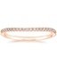 14K Rose Gold Fortuna Contoured Diamond Ring, smalltop view