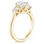 18K Yellow Gold Three Stone Catalina Diamond Ring (1/2 ct. tw.), smallside view
