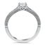 Reverse Taper Diamond and Aquamarine Engagement Ring, smallview