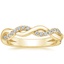 18K Yellow Gold Braided Vine Diamond Ring (1/4 ct. tw.), smalltop view