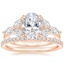 14K Rose Gold Colibri Diamond Ring with Luxe Ballad Diamond Ring (1/4 ct. tw.)