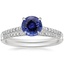18KW Sapphire Lissome Diamond Ring (1/10 ct. tw.) with Whisper Diamond Ring, smalltop view
