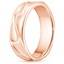 14K Rose Gold Wave Ring, smallside view