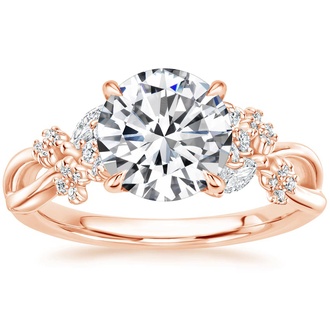 Flower Cluster Diamond Engagement Ring