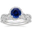 18KW Sapphire Luxe Willow Halo Diamond Bridal Set (5/8 ct. tw.), smalltop view