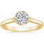 18K Yellow Gold Luna Ring, smalltop view