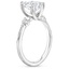 18KW Moissanite Camellia Diamond Ring, smalltop view