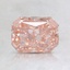1.23 Ct. Fancy Intense Orangy Pink Radiant Lab Created Diamond
