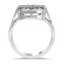 Contemporary Diamond Baguette Halo Ring, smallside view
