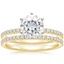 18KY Moissanite Six Prong Luxe Ballad Diamond Ring with Luxe Ballad Diamond Ring (1/4 ct. tw.), smalltop view