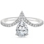 Pear 18K White Gold Nouveau Diamond Ring