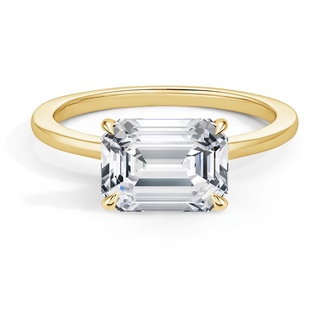 East-West Solitaire Engagement Ring