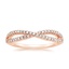 14K Rose Gold Entwined Diamond Ring (1/4 ct. tw.), smalltop view