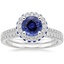 18KW Sapphire Circa Diamond Ring with Sapphire Accents with Ballad Diamond Ring (1/6 ct. tw.), smalltop view
