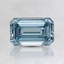 1.01 Ct. Fancy Intense Blue Emerald Lab Created Diamond