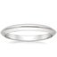 18K White Gold Classic Wedding Ring, smalltop view