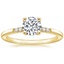 18K Yellow Gold Bettina Diamond Ring, smalltop view