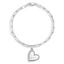 14K White Gold Engravable Mom Diamond Heart Charm, smalladditional view 2