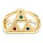 Custom Triangle Gemstone Ring
