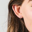 14K White Gold Zuri Huggie Earrings, smallside view