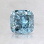 0.94 Ct. Fancy Deep Greenish Blue Cushion Lab Created Diamond