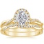 18KY Moissanite Petite Twisted Vine Halo Diamond Bridal Set (1/3 ct. tw.), smalltop view