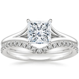 18K White Gold Reverie Ring with Flair Diamond Ring (1/6 ct. tw.)