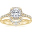 18K Yellow Gold Joy Diamond Ring (1/3 ct. tw.) with Lunette Diamond Ring