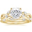 18KY Moissanite Willow Diamond Ring (1/8 ct. tw.) with Winding Willow Diamond Ring (1/8 ct. tw.), smalltop view
