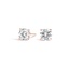 14K Rose Gold Claw Prong Round Diamond Stud Earrings, smalltop view