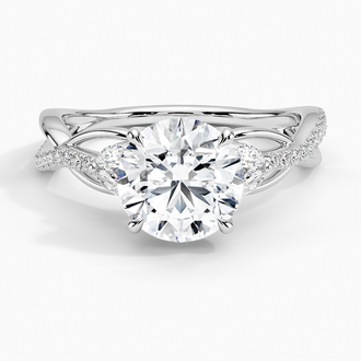 Nature Inspired Twisting Diamond Ring