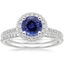 18KW Sapphire Audra Diamond Ring with Whisper Diamond Ring (1/10 ct. tw.), smalltop view