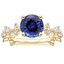 18KY Sapphire Reflection Diamond Ring, smalltop view