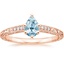 14KR Aquamarine Luxe Hudson Diamond Ring (1/10 ct. tw.), smalltop view