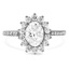 Custom Sunburst Oval Diamond Ring