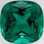 11mm Cushion Lab Created Emerald