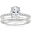 18K White Gold Luxe Ballad Diamond Ring (1/4 ct. tw.) with Petite Comfort Fit Wedding Ring