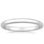 18K White Gold 2mm Comfort Fit Wedding Ring, smalltop view